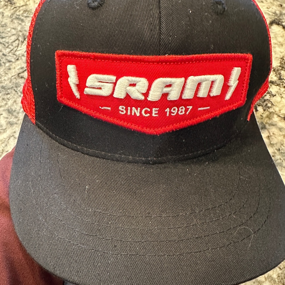 SRAM Men's Hat - Red and Black, OS